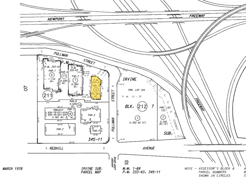 3185-3189 Pullman St, Costa Mesa, CA à louer - Plan cadastral - Image 3 de 4