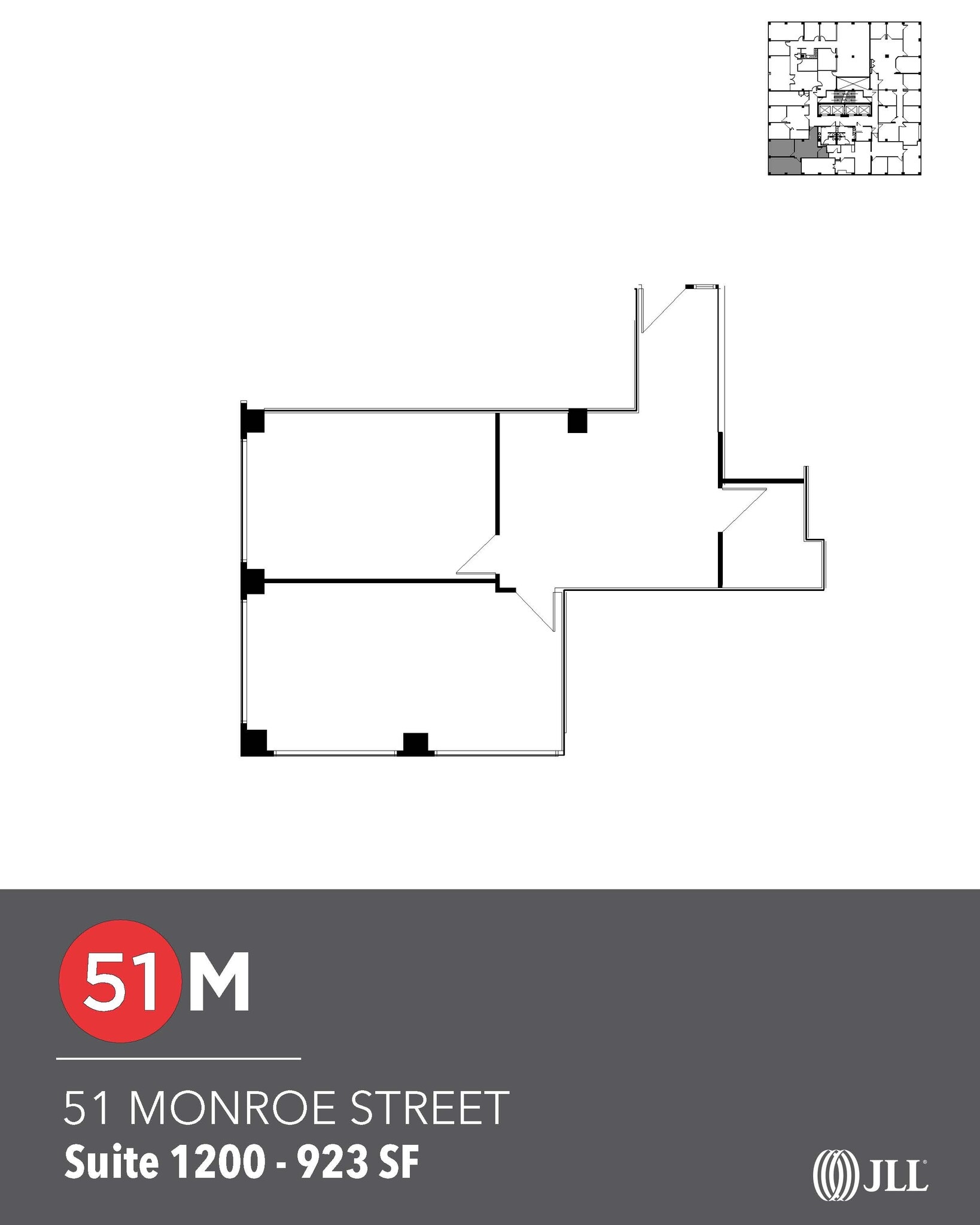 51 Monroe St, Rockville, MD à louer Plan d’étage- Image 1 de 1