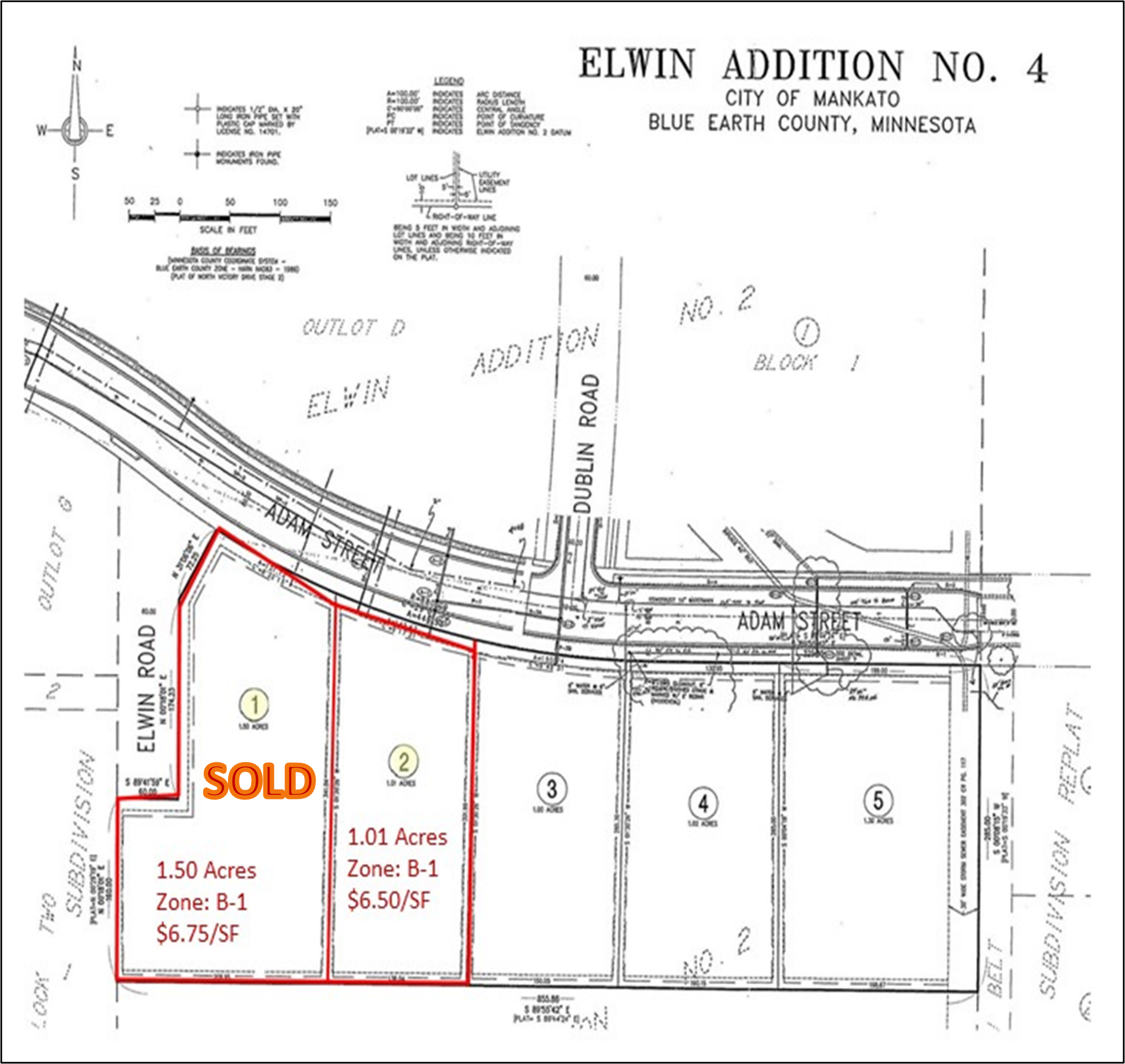 1521 Adams St, Mankato, MN à vendre Plan cadastral- Image 1 de 2