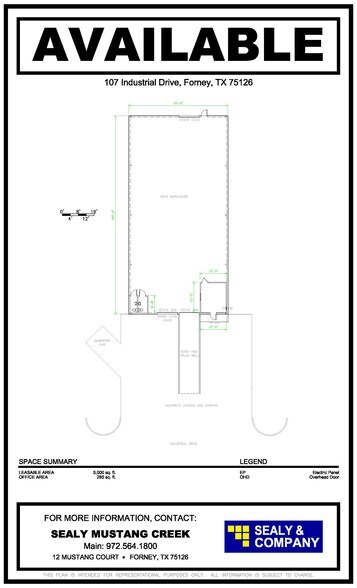 107 Industrial Dr, Forney, TX à louer - Plan d’étage - Image 2 de 3