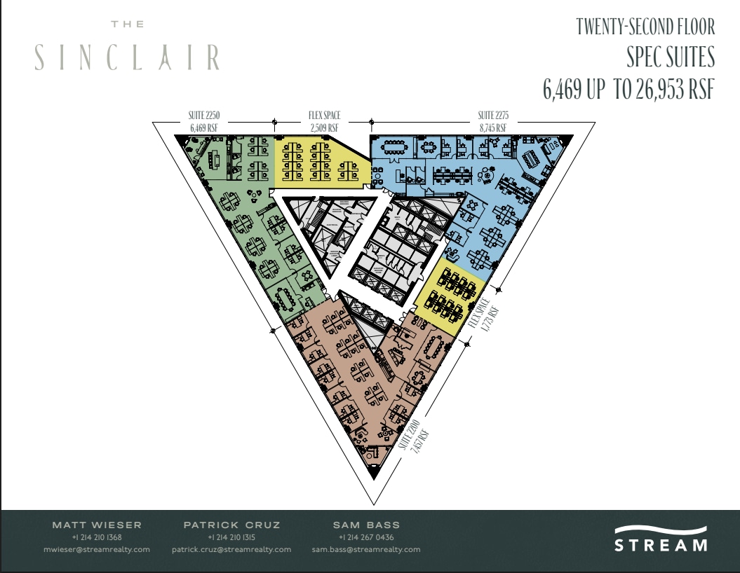 401 N Ervay St, Dallas, TX à louer Plan d’étage- Image 1 de 1