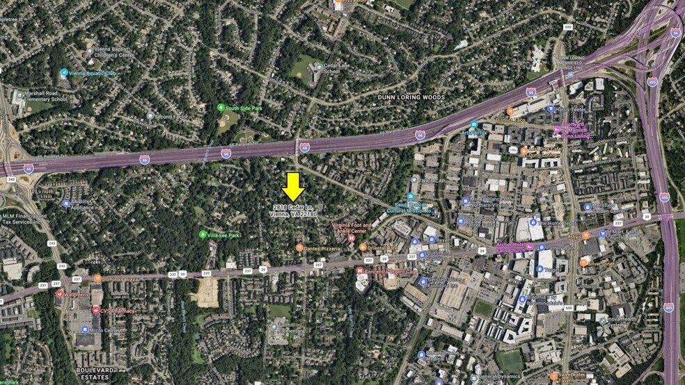 2818 Cedar Ln, Vienna, VA à vendre - Aérien - Image 2 de 8