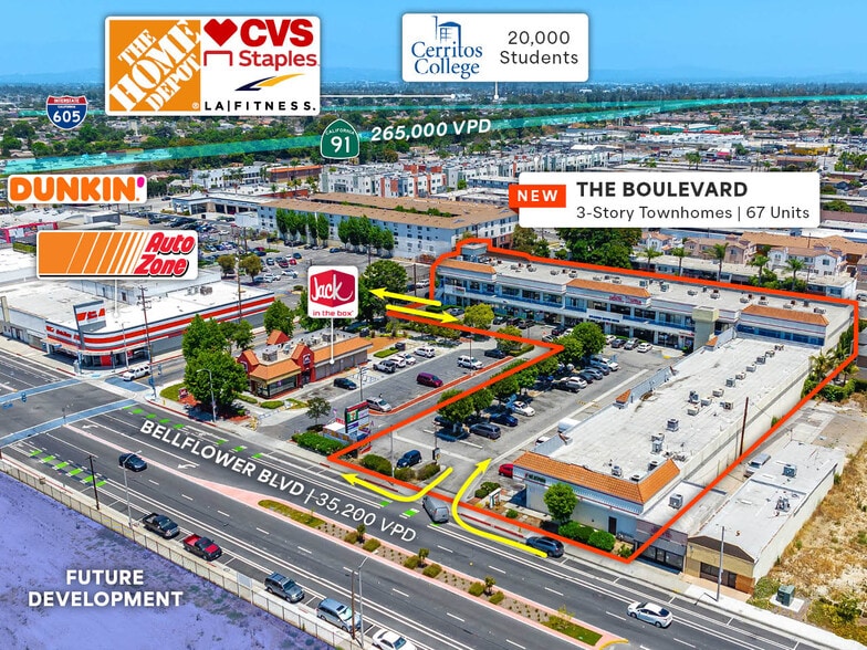 17600-17620 Bellflower Blvd, Bellflower, CA for lease - Building Photo - Image 2 of 6