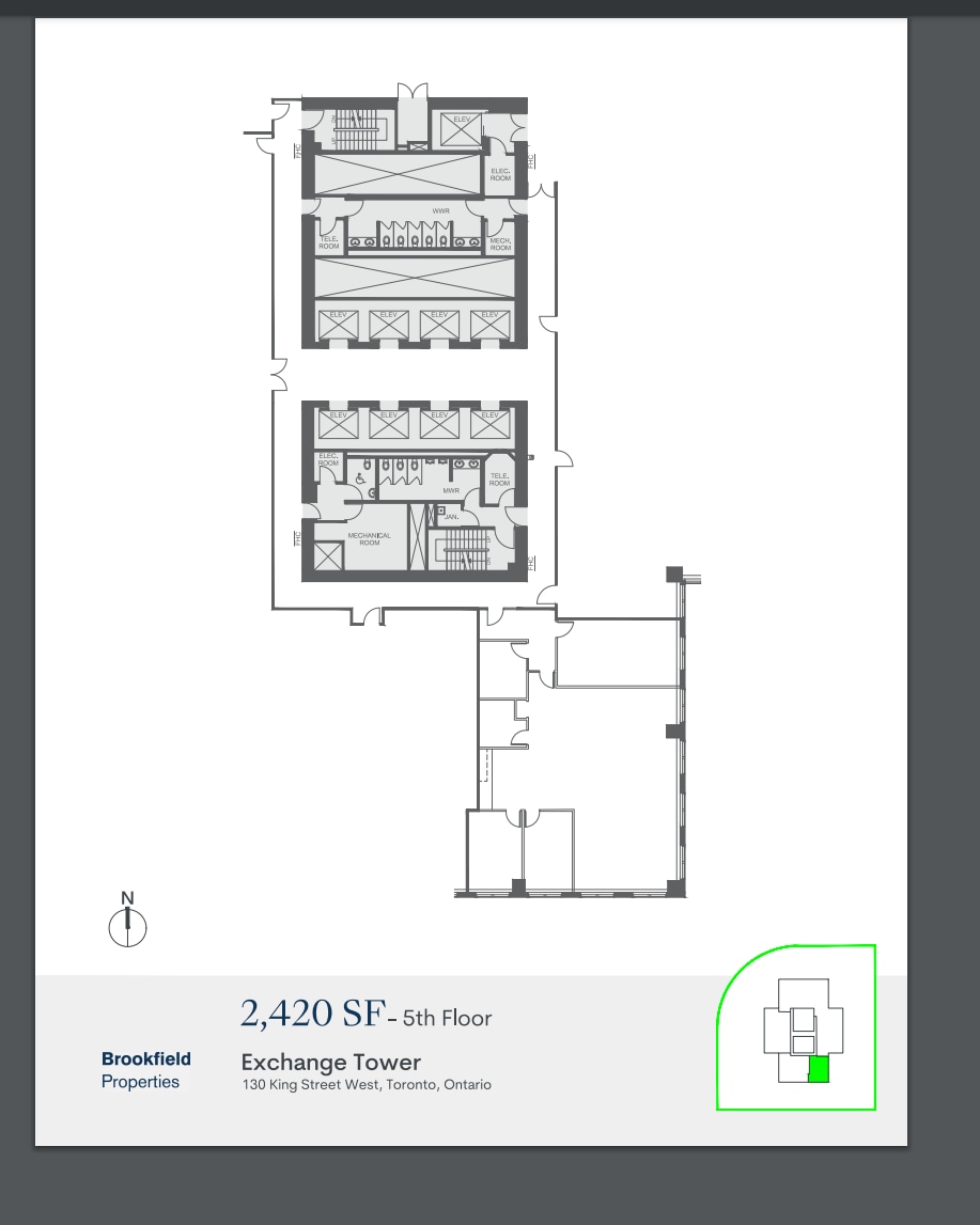130 King St W, Toronto, ON à louer Plan d’étage- Image 1 de 1