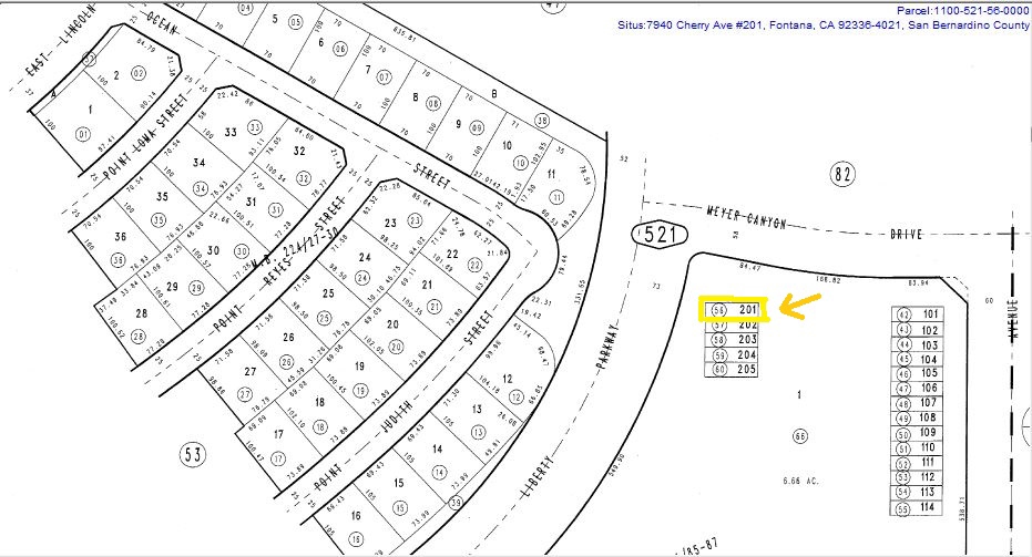 7940 Cherry Ave, Fontana, CA à vendre Plan cadastral- Image 1 de 1