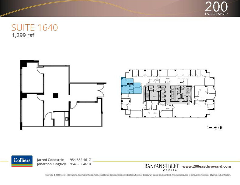 200 E Broward Blvd, Fort Lauderdale, FL à louer Plan d  tage- Image 1 de 2