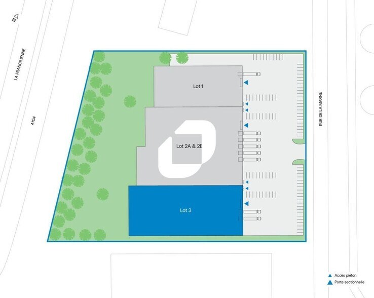 Flex in Saint-Thibault-des-Vignes for lease - Site Plan - Image 3 of 3