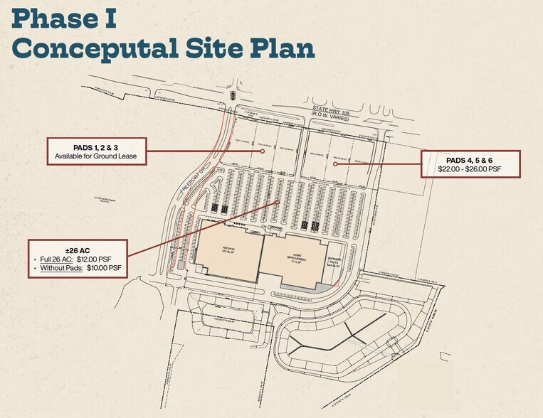 SWQ Hwy 105 & Club Dr, Montgomery, TX for lease - Building Photo - Image 2 of 4