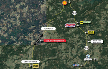 6880 Highway 9, Center Ridge, AR - Aérien  Vue de la carte