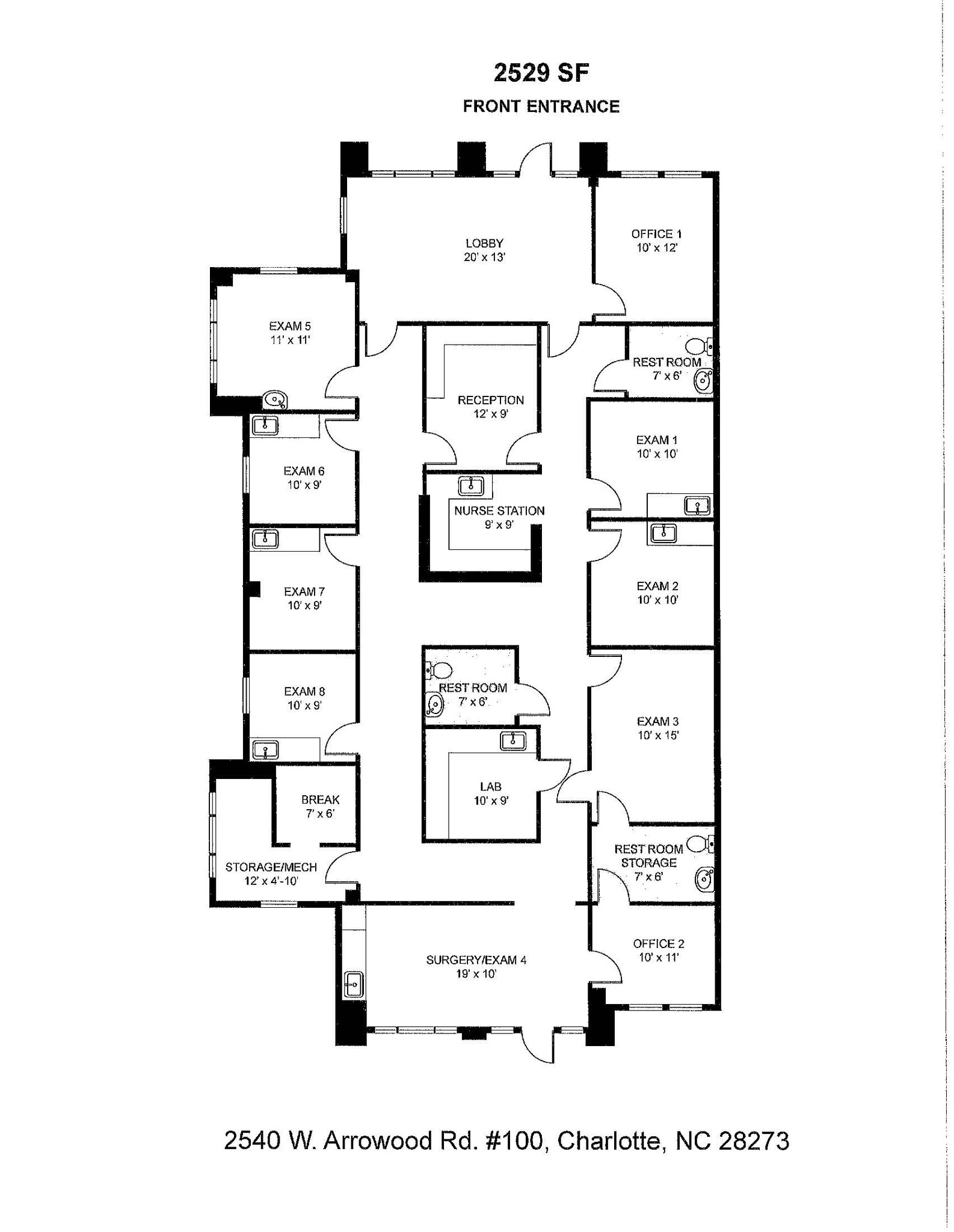 2540 Arrowood Rd, Charlotte, NC à vendre Plan d’étage- Image 1 de 1