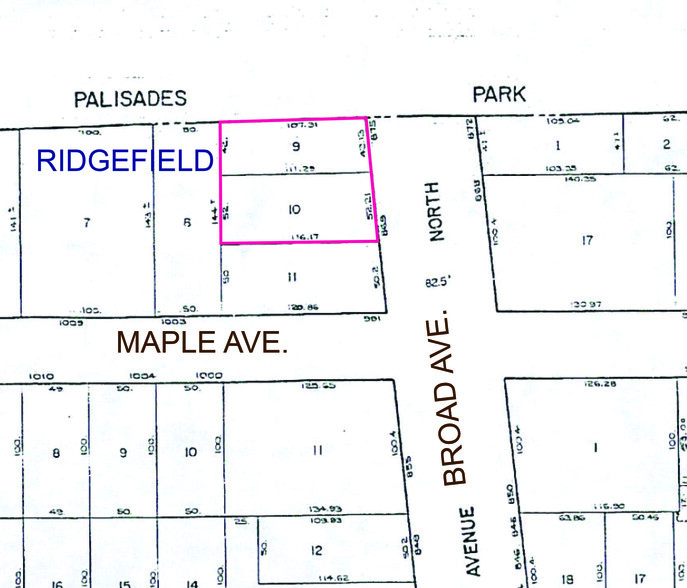 875 Broad Ave, Ridgefield, NJ à vendre - Plan cadastral - Image 1 de 1