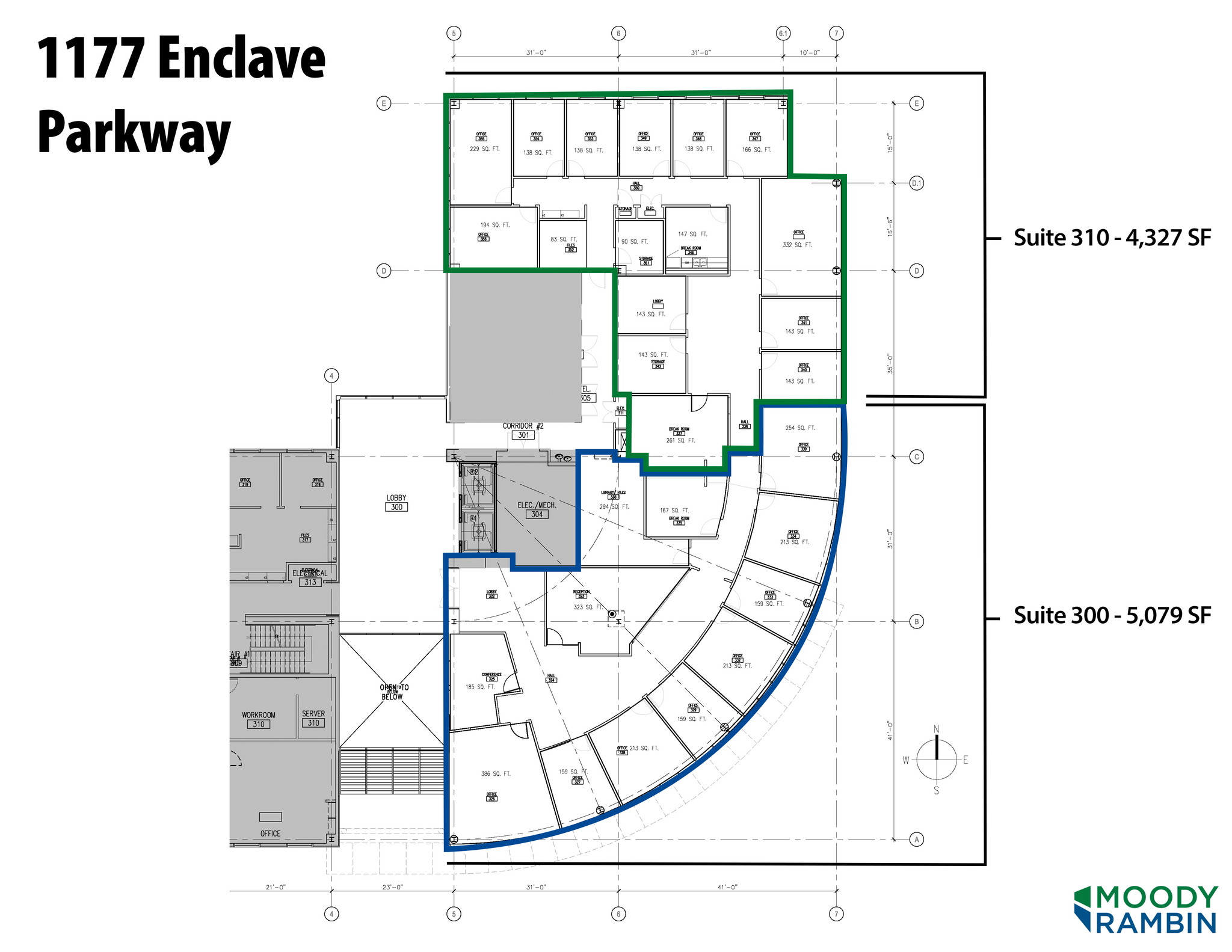 1177 Enclave Pky, Houston, TX à louer Plan d’étage- Image 1 de 1