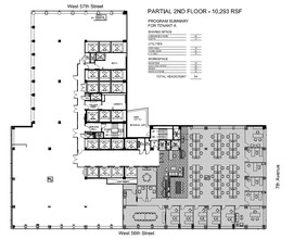 888 7th Ave, New York, NY à louer Plan d’étage- Image 1 de 1