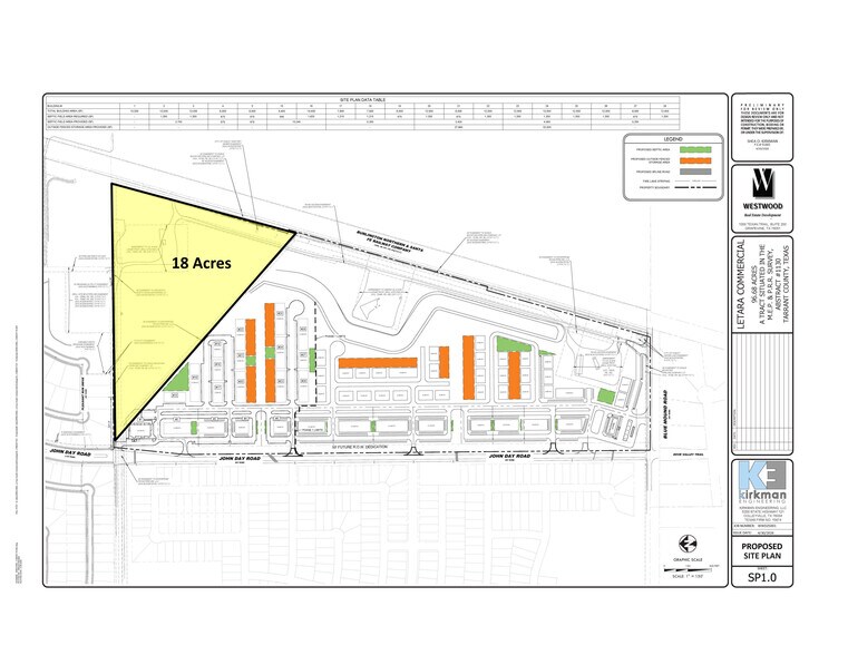 NE Quadrant John Day Rd. and Blue Mound Road, Haslet, TX à vendre - Plan de site - Image 2 de 3