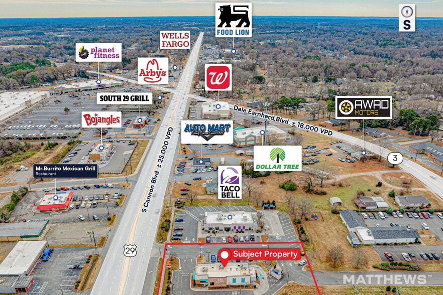 1110 S Cannon Blvd, Kannapolis, NC à louer - Photo du bâtiment - Image 3 de 3