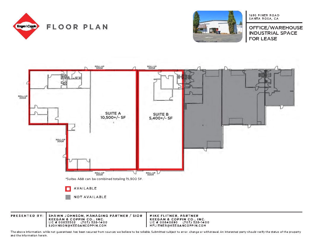 1695 Piner Rd, Santa Rosa, CA for lease Floor Plan- Image 1 of 1