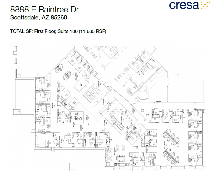 8888 E Raintree Dr, Scottsdale, AZ à louer Plan d’étage- Image 1 de 8