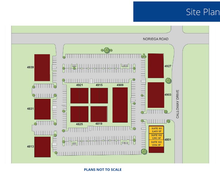 4801 Calloway Dr, Bakersfield, CA à louer - Plan de site - Image 2 de 2