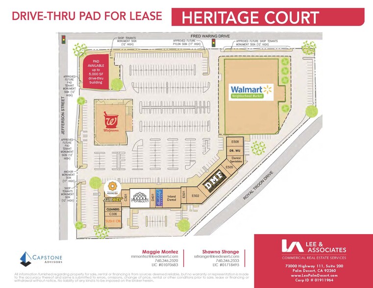 Jefferson Rd & Fred Waring, Indio, CA à louer - Plan de site - Image 2 de 2