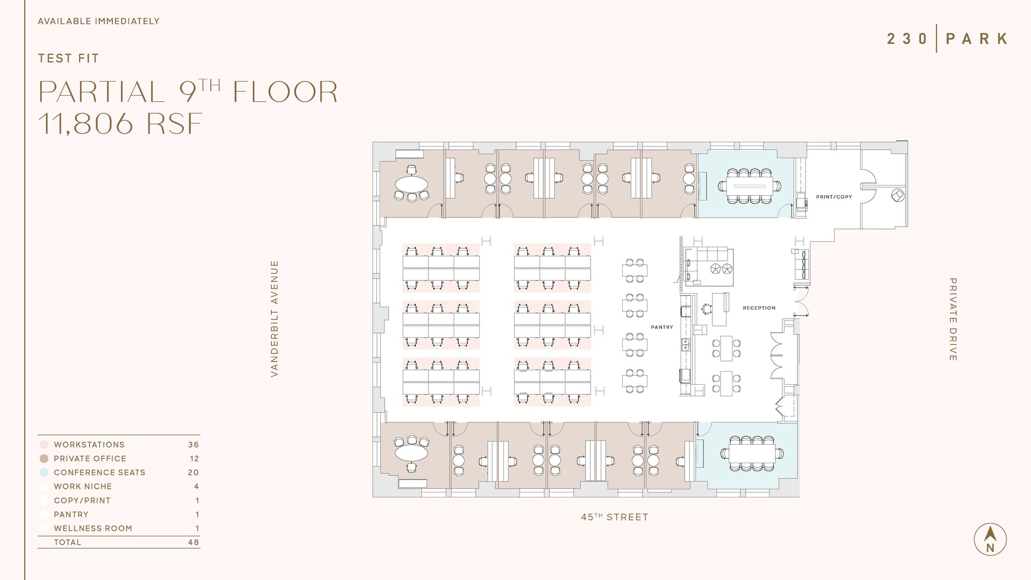 230 Park Ave, New York, NY à louer Plan d’étage- Image 1 de 10