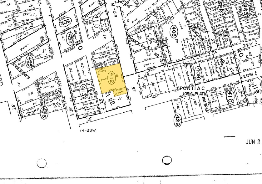 47-63 W Huron St, Pontiac, MI à louer - Plan cadastral - Image 3 de 4