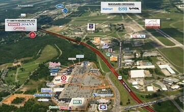 3955-4195 Phoenix Ave, Fort Smith, AR - AÉRIEN  Vue de la carte - Image1