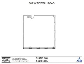 509 W Tidwell Rd, Houston, TX for lease Floor Plan- Image 1 of 2