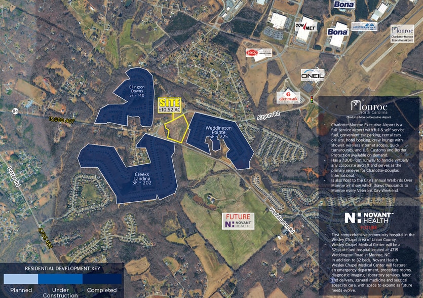 5202 Weddington Rd, Monroe, NC for sale - Aerial - Image 2 of 4