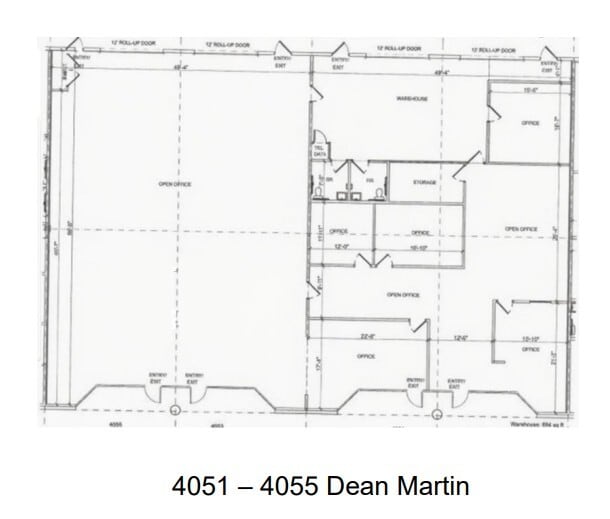4045-4063 Dean Martin Dr, Las Vegas, NV for lease Floor Plan- Image 1 of 1