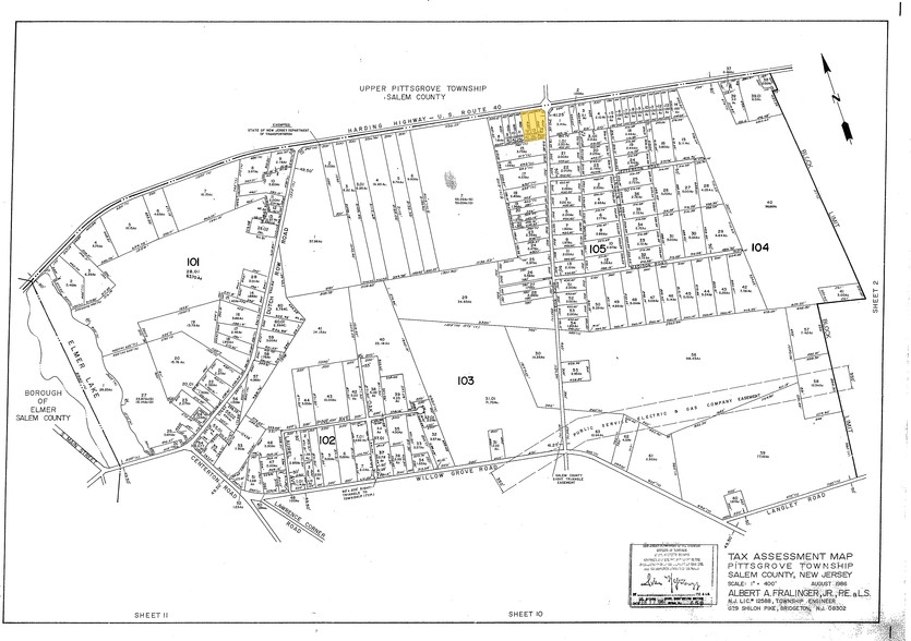 291-295 Harding Hwy, Pittsgrove, NJ à vendre - Plan cadastral - Image 1 de 1