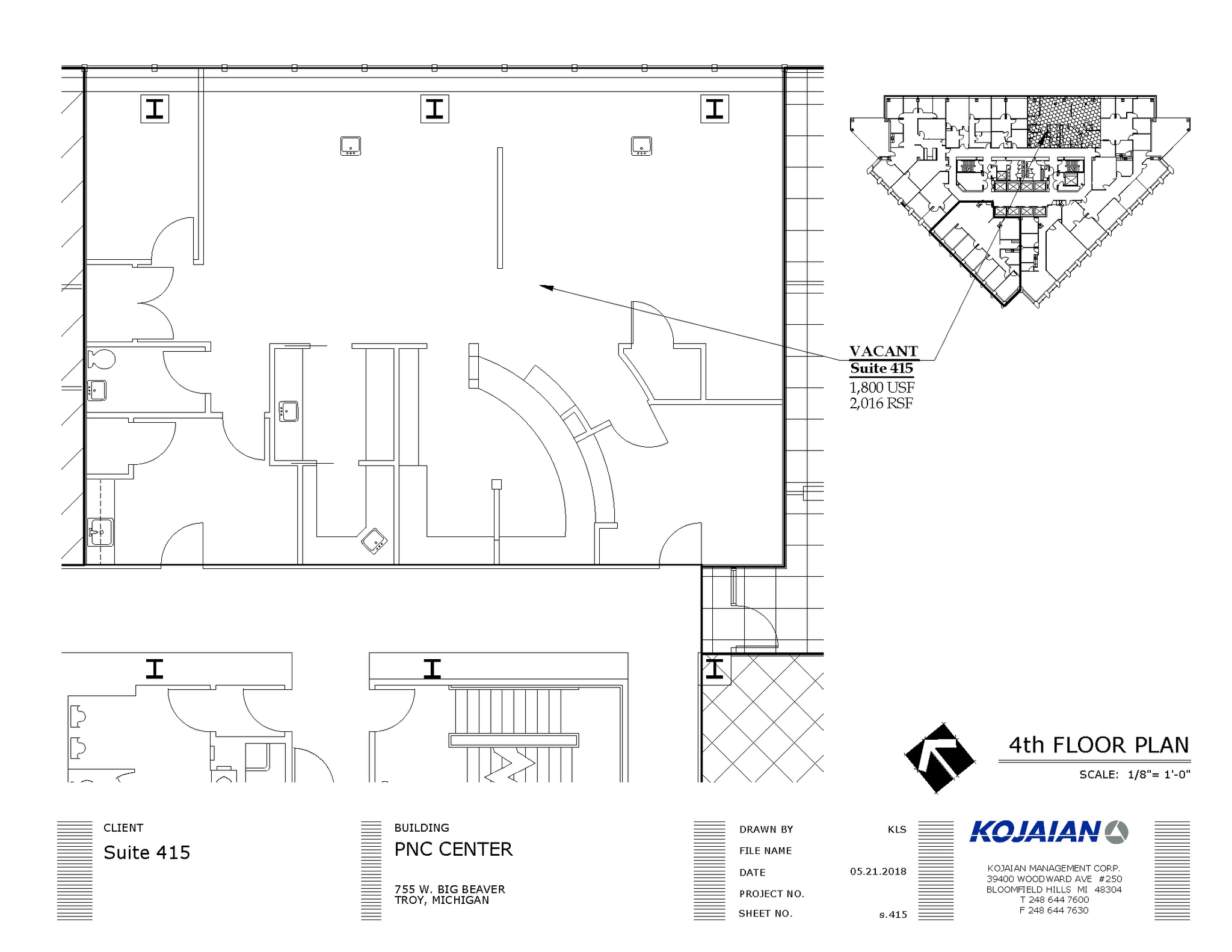 755 W Big Beaver Rd, Troy, MI for lease Floor Plan- Image 1 of 1