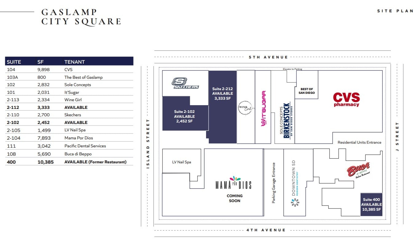 460-480 5th Ave, San Diego, CA for lease Site Plan- Image 1 of 1
