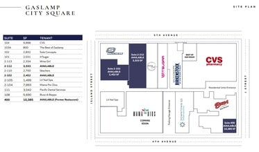 460-480 5th Ave, San Diego, CA for lease Site Plan- Image 1 of 1