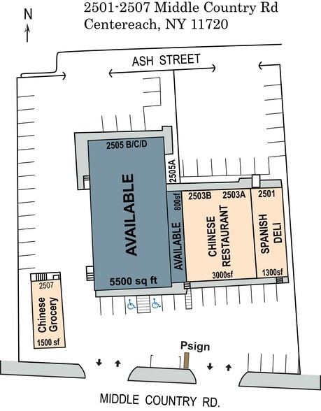 2501-2507 Middle Country Rd, Centereach, NY for lease - Building Photo - Image 3 of 11