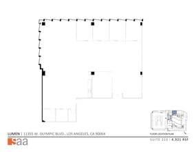 11355 W Olympic Blvd, Los Angeles, CA for lease Site Plan- Image 1 of 5