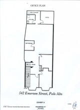 540-542 Emerson St, Palo Alto, CA à louer Plan d’étage- Image 1 de 5