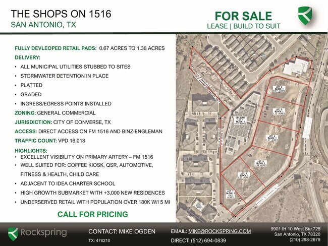 Plus de détails pour Binz-Engleman Rd & FM 1516, San Antonio, TX - Terrain à vendre