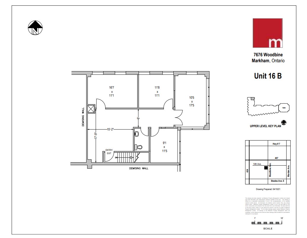 7676 Woodbine Ave, Markham, ON à louer Plan d’étage- Image 1 de 1