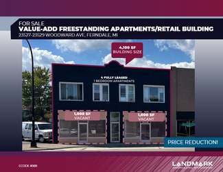 Plus de détails pour 23527-23529 Woodward Ave, Ferndale, MI - Commerce de détail à vendre