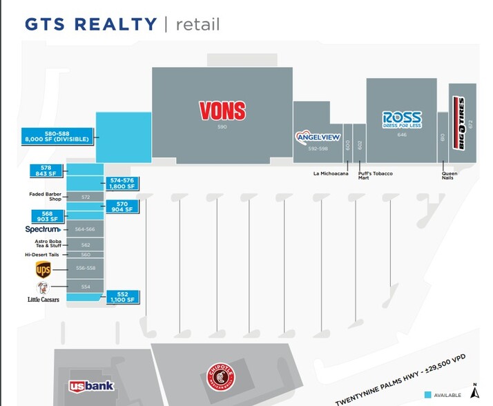 57552-57590 Twentynine Palms Hwy, Yucca Valley, CA for lease - Site Plan - Image 2 of 2