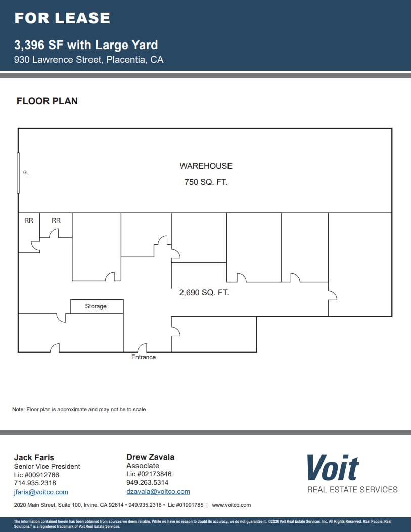 930 Lawrence St, Placentia, CA for lease Floor Plan- Image 1 of 1