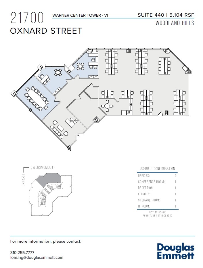 21700 Oxnard St, Woodland Hills, CA à louer Plan d’étage- Image 1 de 1