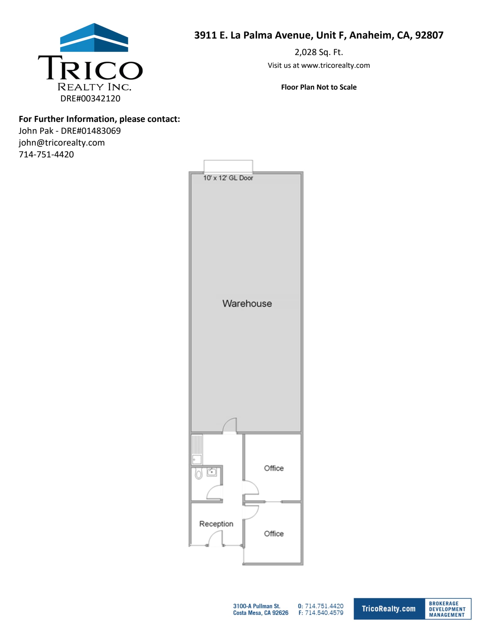 3911-3921 E La Palma Ave, Anaheim, CA à louer Plan d’étage- Image 1 de 1