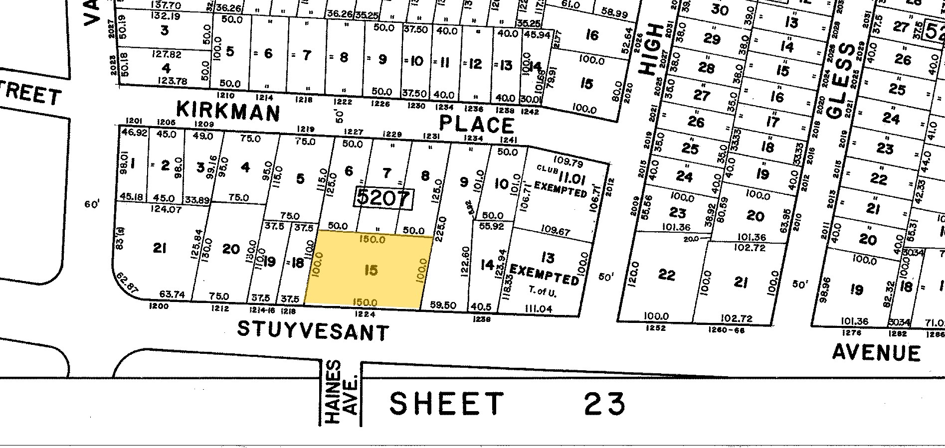 1210-1212 Stuyvesant Ave, Union, NJ à vendre Plan cadastral- Image 1 de 1