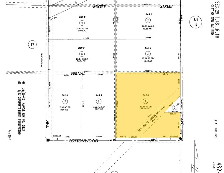 250 N Sanderson Ave, San Jacinto, CA à louer - Plan cadastral - Image 3 de 6