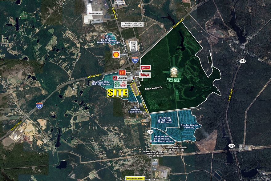 Bettis Academy Rd & Carmine ave, Graniteville, SC for lease - Aerial - Image 3 of 4