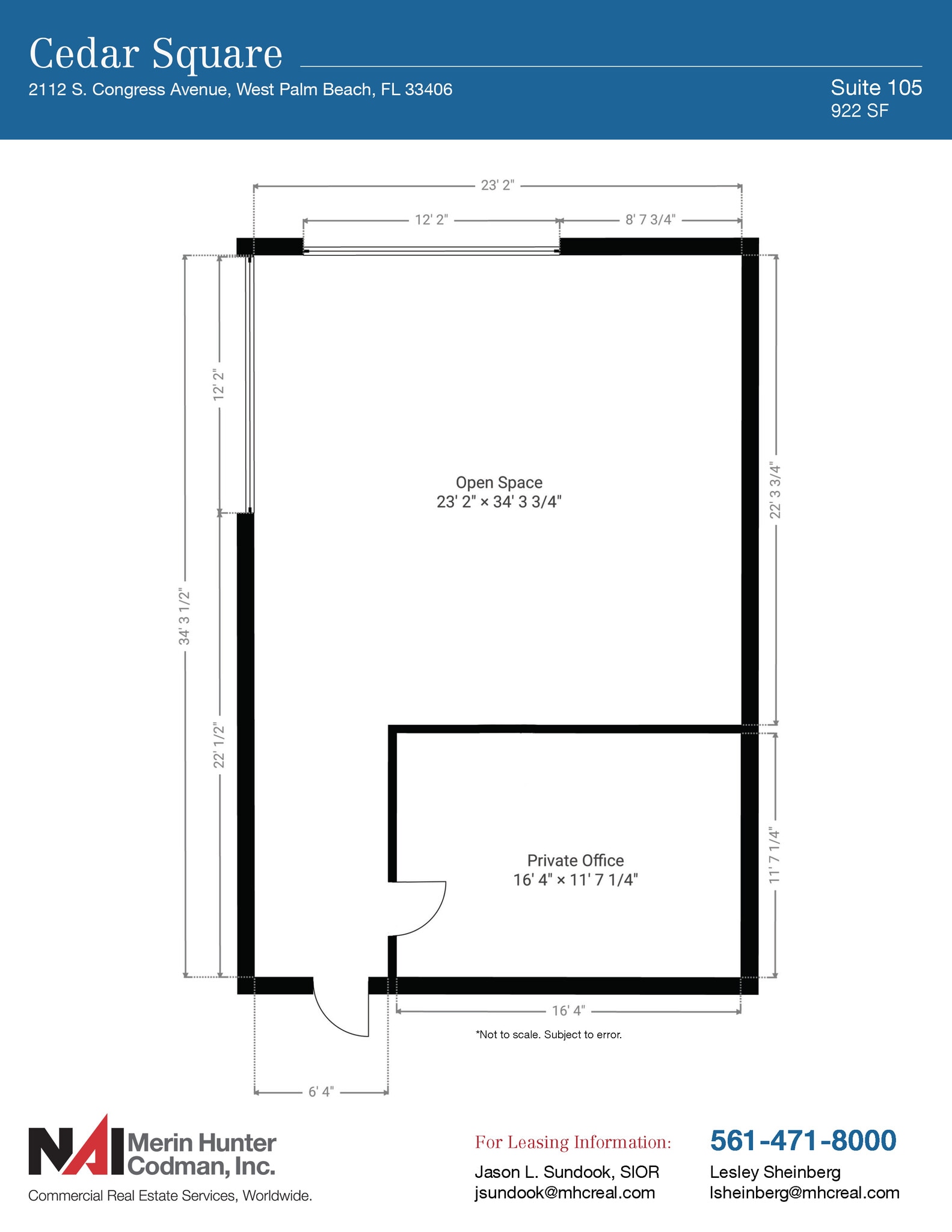 2112 S Congress Ave, West Palm Beach, FL for lease Floor Plan- Image 1 of 1