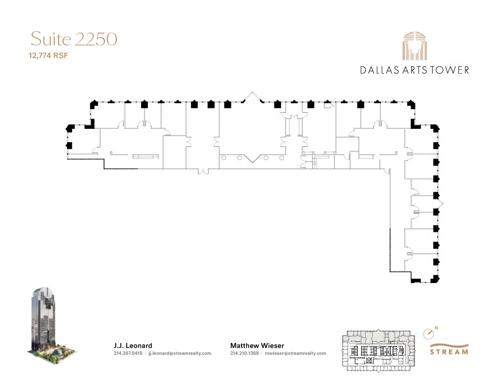 2200 Ross Ave, Dallas, TX à louer Plan d  tage- Image 1 de 1