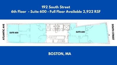 192 South St, Boston, MA à louer Plan d’étage- Image 1 de 1