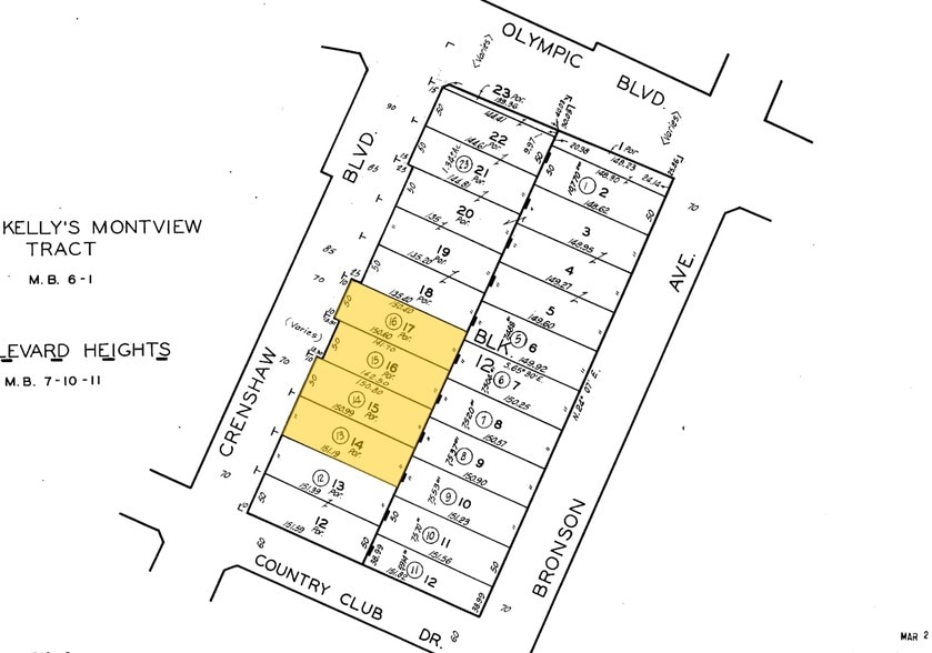 1032-1046 Crenshaw Blvd, Los Angeles, CA for lease - Plat Map - Image 2 of 10